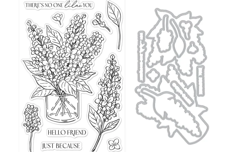 Hero Arts No One Lilac You Stamp & Cut Set
