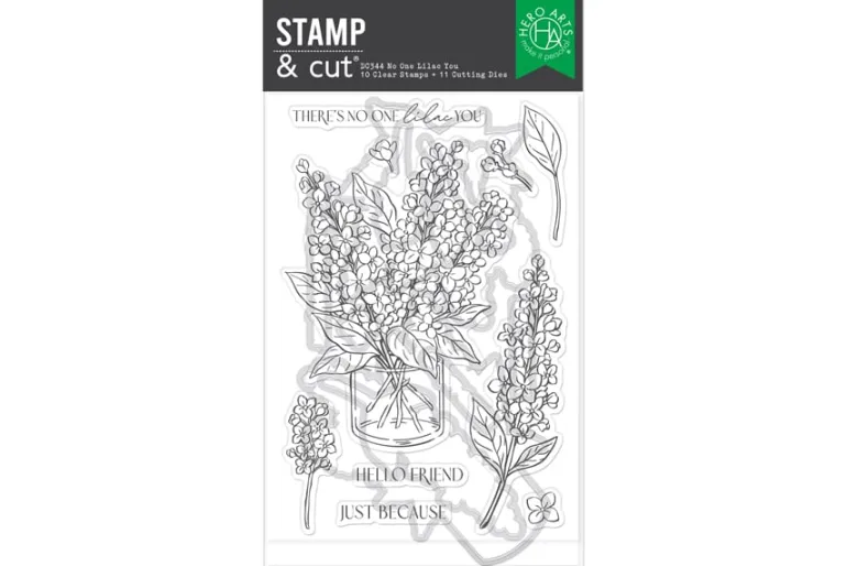 Hero Arts No One Lilac You Stamp & Cut Set