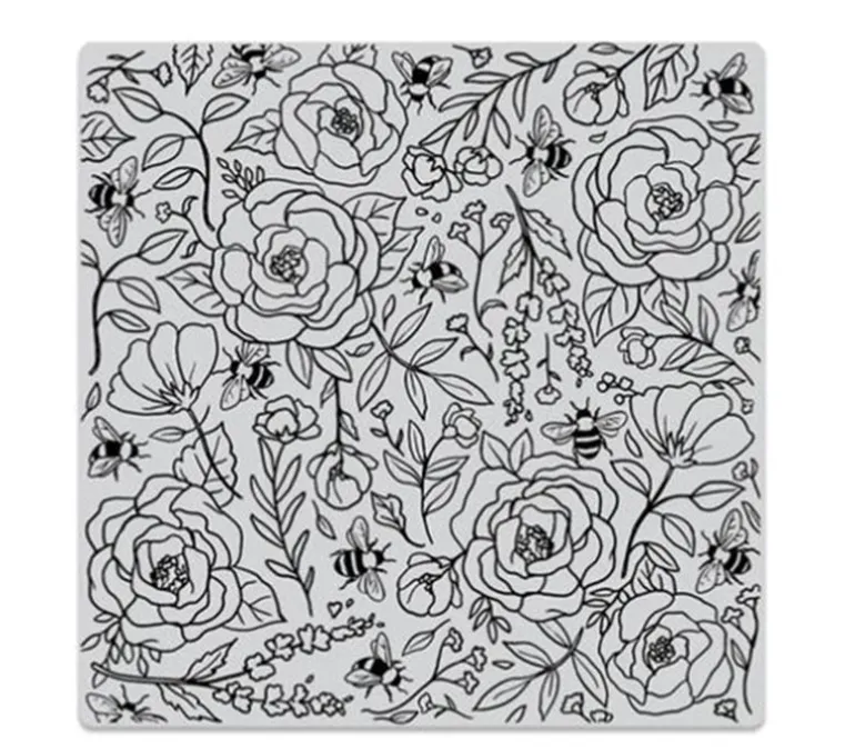Hero Art Stamp – Flowers and Bees Bold Prints