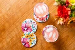 Hippy Brights Coasters Diamond Painting Kit 4pc