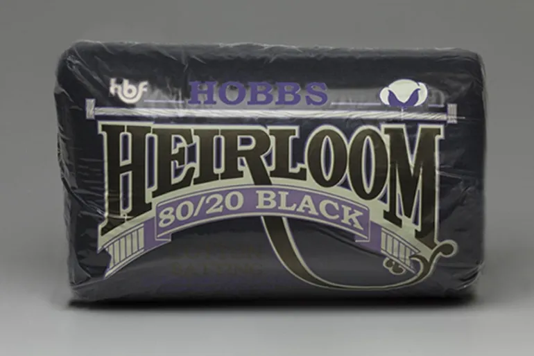Hobbs Heirloom Batting – 80% Cotton/20% Polyester 120-inch x 120-inch – Bleached