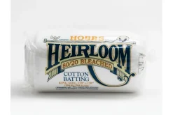 Hobbs Heirloom Batting – 80% Cotton/20% Polyester 120-inch x 120-inch – Bleached