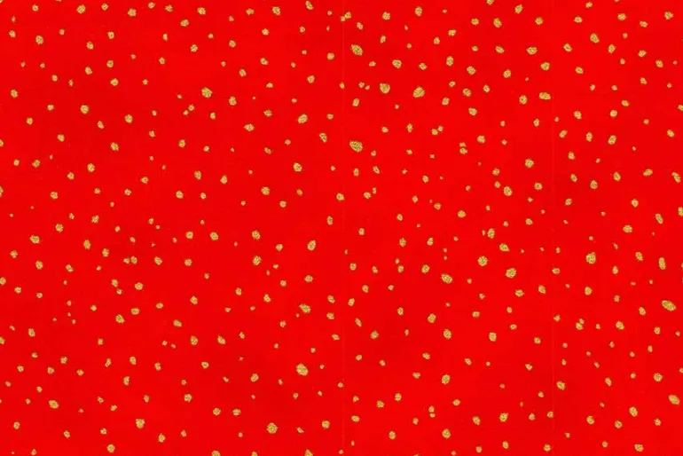 Holiday Flourish Forest Glen Dots on Shadow with Gold Metallic