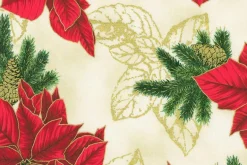 Holiday Flourish Forest Glen Dots on Evergreen with Gold Metallic