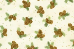Holiday Flourish Forest Glen Poinsettia Cream w/ Metallic Gold