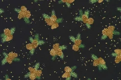 Holiday Flourish Forest Glen Poinsettia Cream w/ Metallic Gold