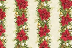 Holiday Flourish Forest Glen Poinsettia Cream w/ Metallic Gold