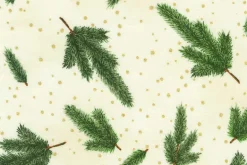Holiday Flourish ForestGlen Garland Stripe Cream w/ Metallic Gold