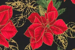 Holiday Flourish ForestGlen Garland Stripe Cream w/ Metallic Gold