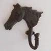 Horse Head Hook-Brown Rust Finish