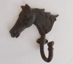 Horse Head Hook-Brown Rust Finish