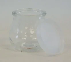 Hour Glass Jar With Plastic Lid