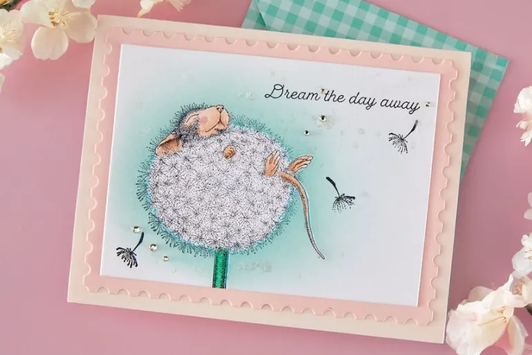 House-Mouse Dandelion Dreams Cling Rubber Stamp