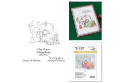 House-Mouse Holiday Dreams Cling Rubber Stamp Set
