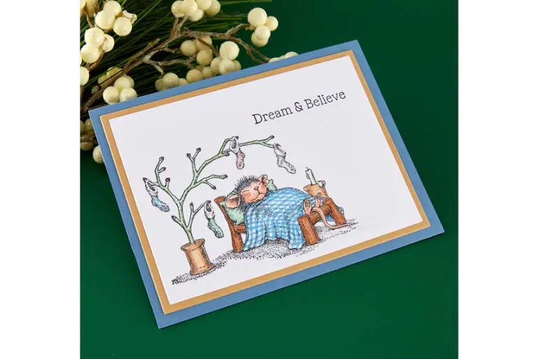 House-Mouse Holiday Dreams Cling Rubber Stamp Set