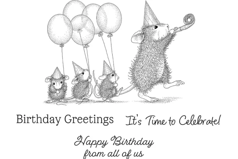 House-Mouse Spa Day Cling Rubber Stamp