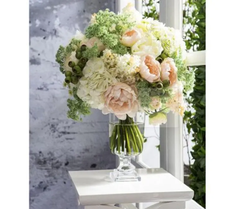 19″ Hydrangea Spray, Soft Pink