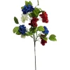 24″ Hydrangea Stem – Red, White & Blue