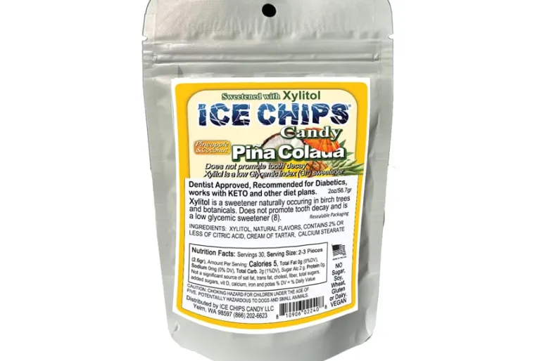 Ice Chips Root Beer Float Xylitol Candy 2oz Pouch