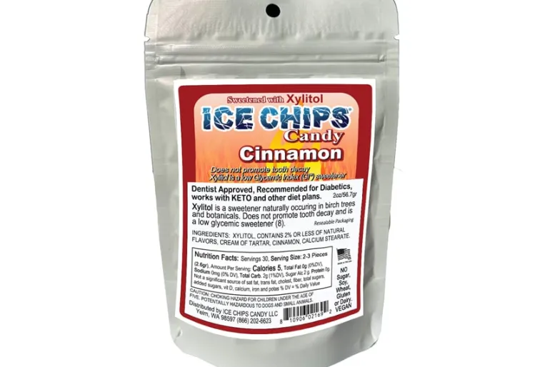 Ice Chips Root Beer Float Xylitol Candy 2oz Pouch