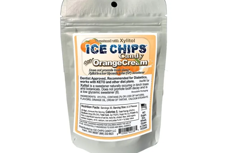 Ice Chips Strawberry Daiquiri Xylitol Candy 2oz Pouch