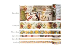 Ieebee Washi Tape Set – 40pc. – 15mm & 7.5mm Rainbow Colors