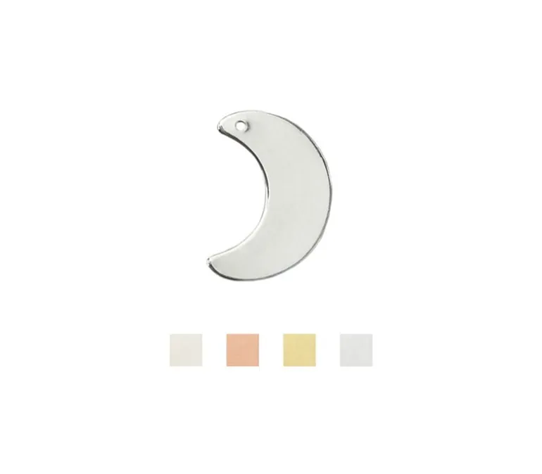 ImpressArt Crescent with Hole Stamping Blank – Aluminum