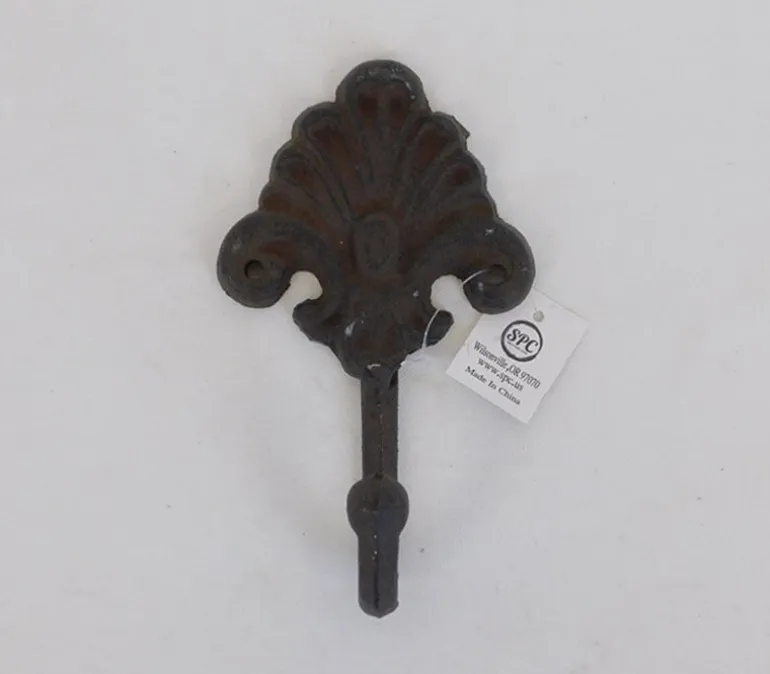Iron Fan Hook with Brown Rust Finish