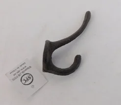 Iron Finish Double Hook – Brown