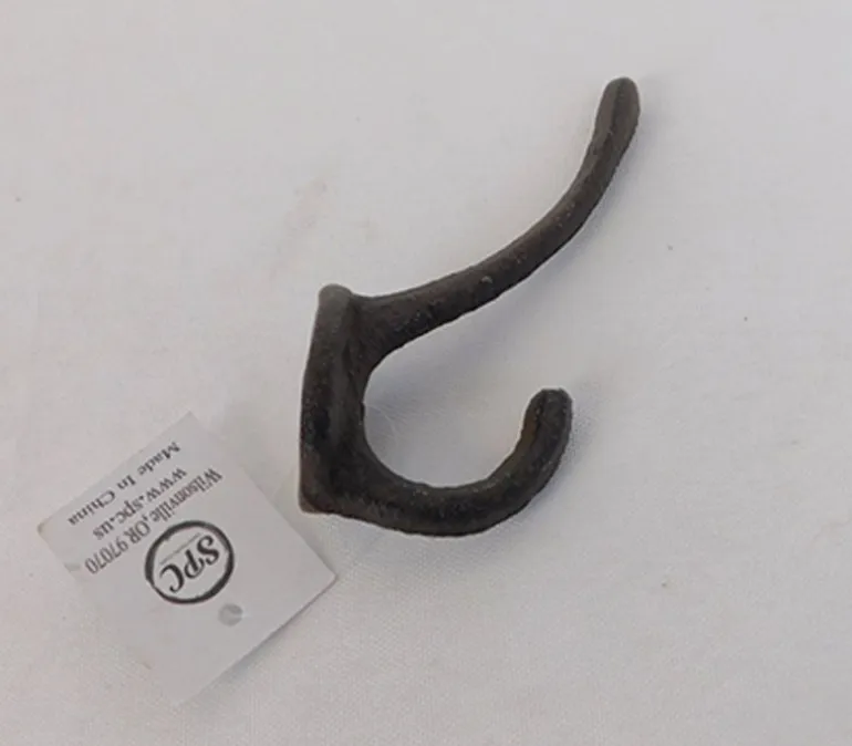 Iron Finish Double Hook – Brown