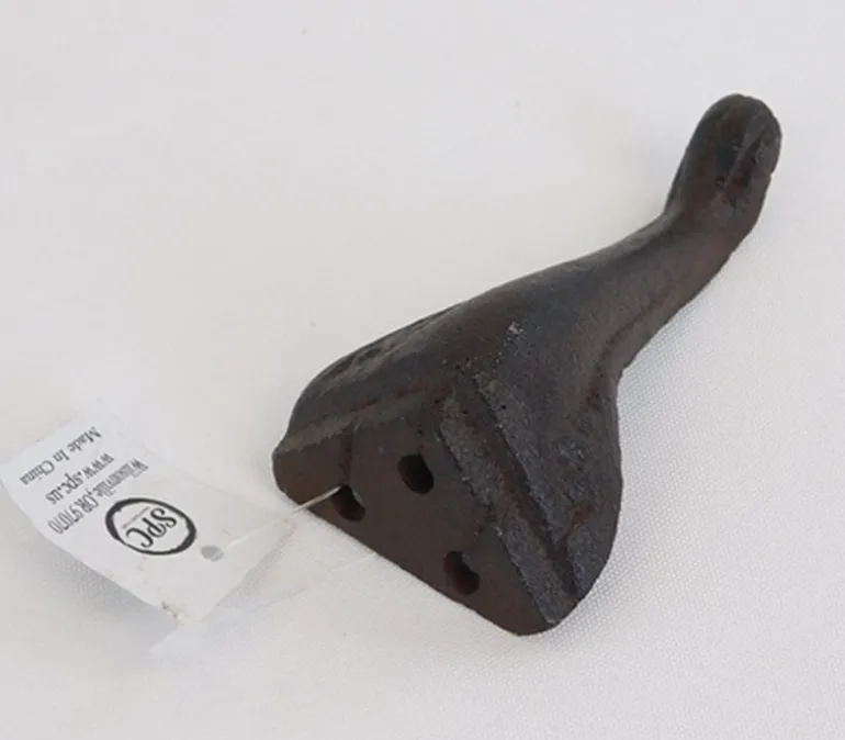 Iron Mini Furniture Leg in Brown Rust Finish – Small