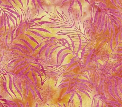 Island Zest Batiks Palm Cluster in Bubblegum Pink