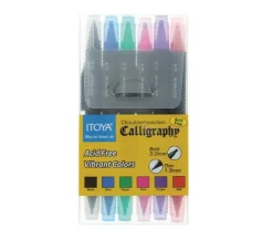Itoya Double Header Calligraphy Marker Set – 6 Piece – Basic