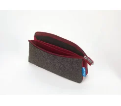 Itoya Midtown Pouch – 4 x 7 inch  – Charcoal and Maroon