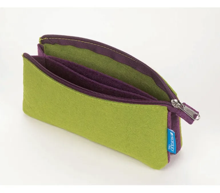 Itoya Midtown Pouch – 4 x 7 inch – Green and Purple
