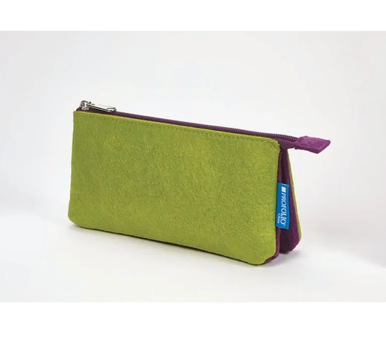 Itoya Midtown Pouch – 4 x 7 inch – Green and Purple