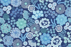 Jardin d’Hiver Flannel Large Florals in Blue