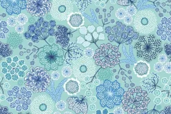 Jardin d’Hiver Flannel Large Florals in Ice Blue