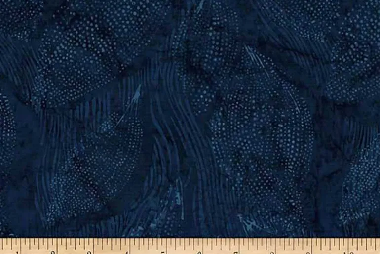 Jewel Batiks Dotted Leaves in Midnight Tonal