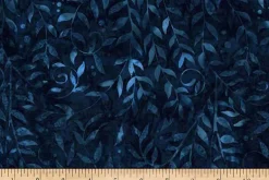 Jewel Batiks Fronds in Midnight Blue Tonal
