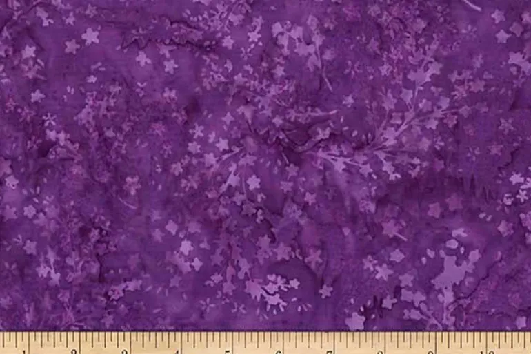 Jewel Batiks Starflowers Purple Tonal