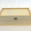 Jewelry Box with Mirror and Scalloped Silver Latch