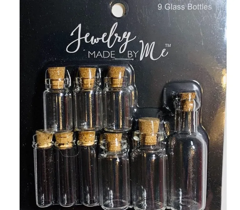 Jewelry Made by Me Assorted Glass Bottles – 9 Piece