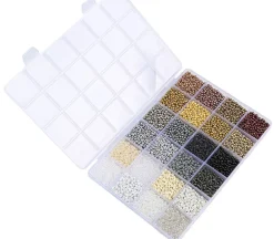 John Bead Seed Bead Box 8/0 – 24 Colors – Greens