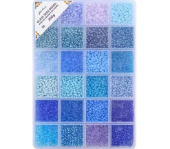 John Bead Seed Bead Box 8/0 – 24 Colors – Blues
