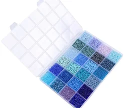 John Bead Seed Bead Box 8/0 – 24 Colors – Metals