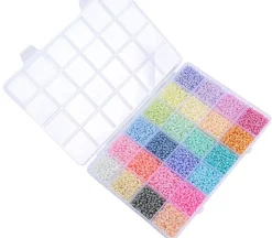 John Bead Seed Bead Box 8/0 – 24 Colors – Pastel