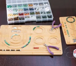 John Bead Wood Bead Board – Mini Bracelet Board (13cm x 28.5cm x 1cm)