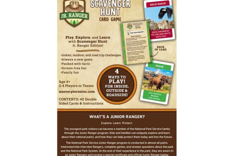 Jr. Ranger – Scavenger Hunt Card Game