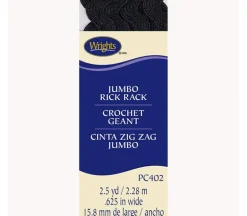 Jumbo Rick Rack Black 5/8-inch x 2.5-yards 117402031